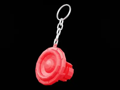 Speaker Woofer keys low poly - print 3d Free 3D print model