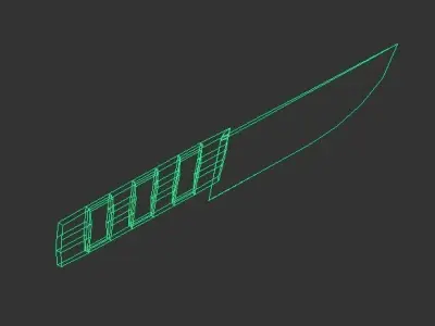 COMBAT KNIFE Free low-poly 3D model get