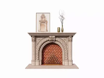 Classic Fireplace STUDIO Q 3D model