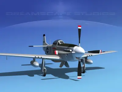 P-51D Mustang Acey-Ducey 3D model