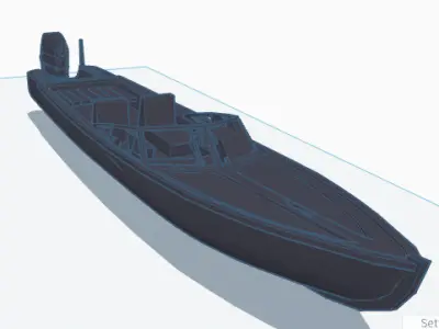 Speed boat  3D print model