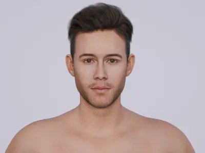 Nick Jonas - American Singer - Classic Side Part Hair Low-poly 3D model