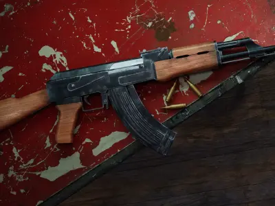 AK-47 ak - rifle Free low-poly 3D model purchase