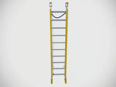 Industrial Safety Ladder 3D model