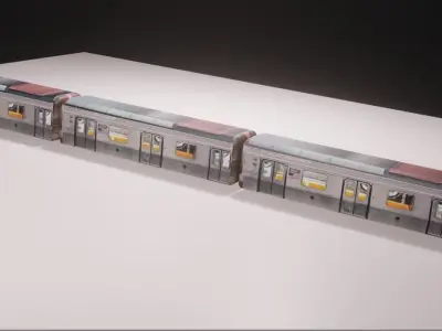 train model with high detail Free low-poly 3D model