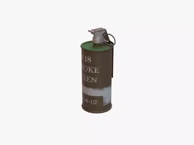M18 Smoke Grenade Green Low-poly 3D model