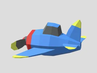 Aviao airplane with propellers Free 3D model