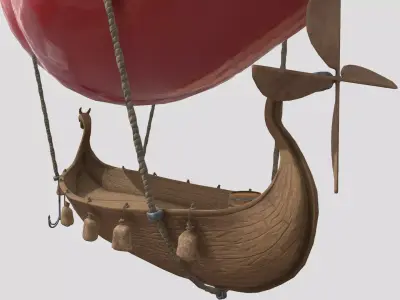 Airship Low-poly 3D model get