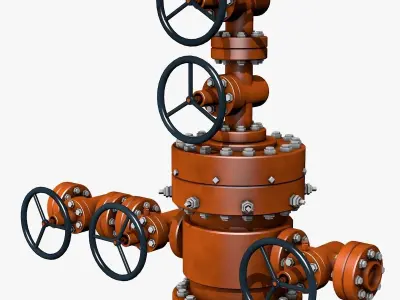 Industrial Equipment Red Regulator 3D model