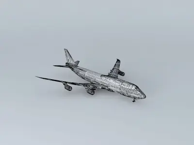 Boeing 747 800i Template V2 Free 3D model