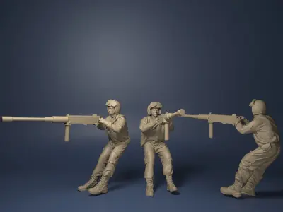 USA tank crew ww2 5 3D print model