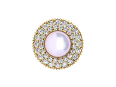 Pearl Artdeco Ring 3D print model purchase
