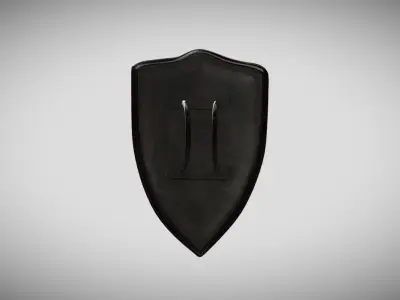 Eagles Medieval Battle Shield Low-poly 3D model