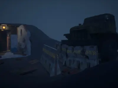 Modular Mini Bunker for UE Low-poly 3D model