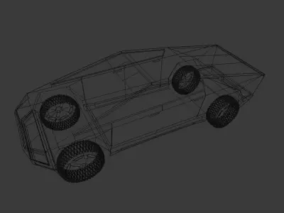 Tesla Cybertruck Free low-poly 3D model