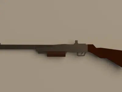Low Poly Shotgun Low-poly 3D model order