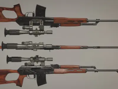 Kalashnikov  Ak-47 PSL-54-C 3D model