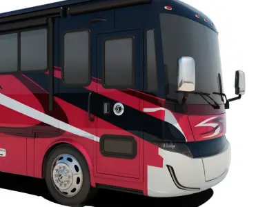 Recreational Vehicle Red 3D model