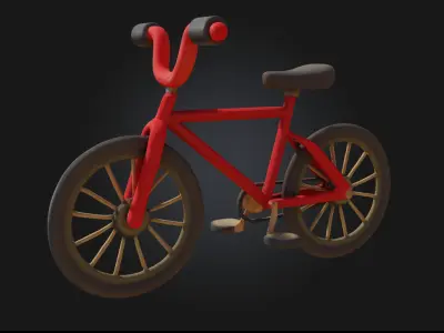 Red Bicycle  A Classic Ride Full of Character and Charm 3D model