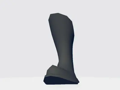 High Boot v3 Low-poly 3D model