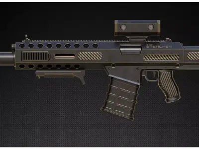 Z-22 Breacher Sci-Fi Rifle - Low Poly PBR Game Ready Low-poly 3D model