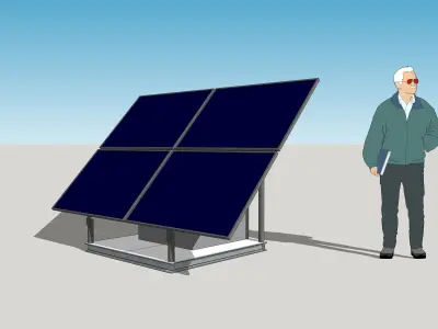 Solar Panel Free 3D model buy