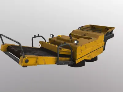 Cyberpunk Work Machines 03 Low-poly 3D model