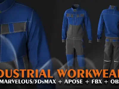 INDUSTRIAL WORKWEAR 3D MODEL 3D model