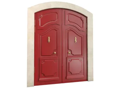 Entrance classic door 136 3D model