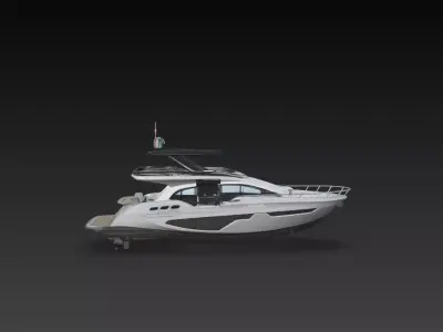 Modern Luxury Yacht Superyacht Boat 3D Print STL 3D print model