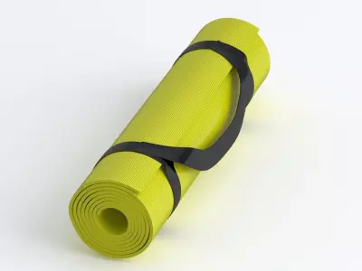 Yoga Mat yellow 3D model
