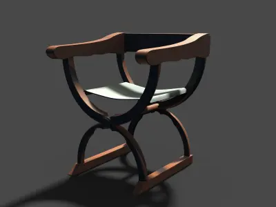 Roman Curule seat chair 3D print model