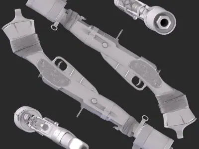 Concept Gun Low-poly 3D model