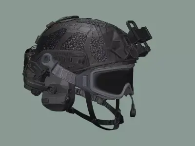 High Cut Tactical Helmet 3D Model Low-poly 3D model