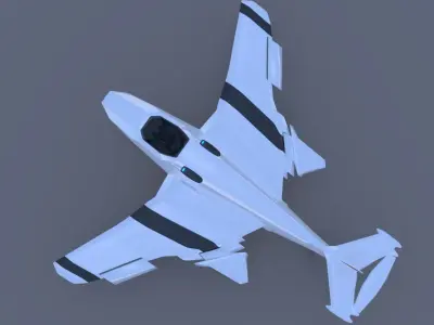 Futuristic Sky glyder Low-poly 3D model