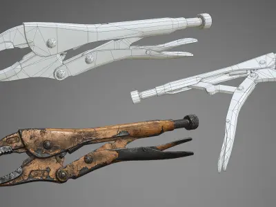 Locking Pliers Low-poly 3D model purchase
