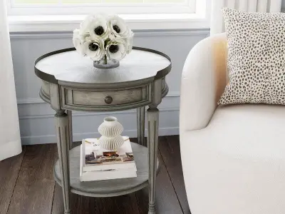 Aleix Tray Top End Table - 2 Colour 3D model