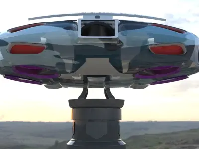 Urban Veloci Raptor - Jet Hoover Craft - Concept 3D model