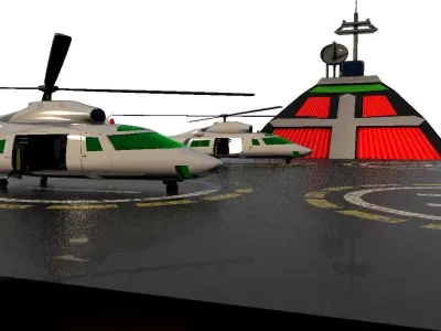 Helicopter v1 Free 3D model