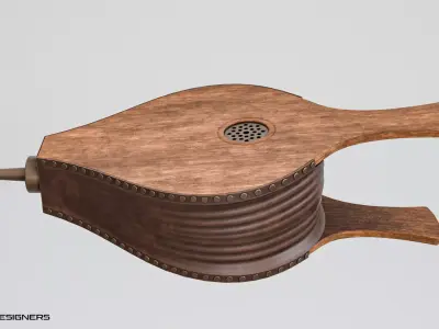 Medieval Blacksmith Bellows Low-poly 3D model