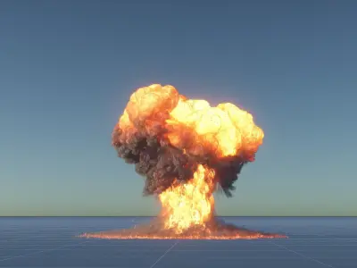 3D Gasoline Explosion 3D model