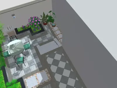 Modern Small Garden Kit Outdoor Space 3D Printable Multi-Format 3D model