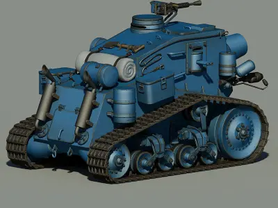 Cartoon Tank Low-poly 3D model from CGTrader