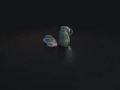 URG 86 Hand Grenade  Low-poly 3D model