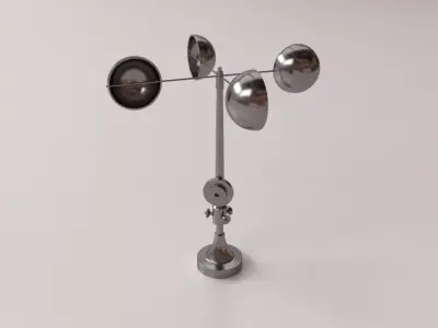 Anemometer metal weather vane 3D model