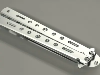 Training butterfly knife 3D print model