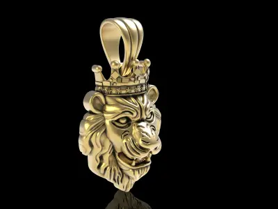 Lion King Pendant 3D print model