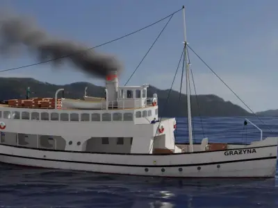 ss GRAZYNA - ex German SCHILKSEE - ex Soviet URAN  3D model