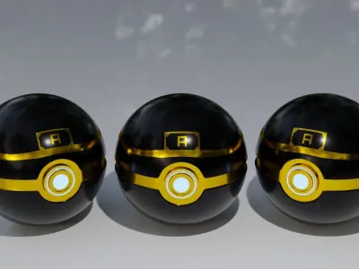 Pokeballs pokemon ball 3D model