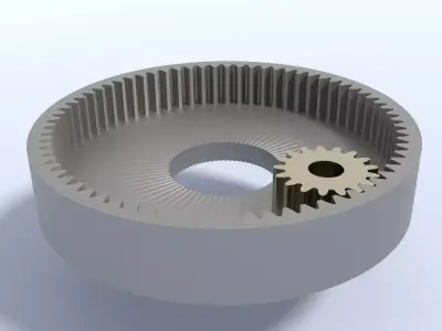gear and pinion Free 3D print model
